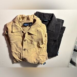 Pair of Vintage Kavu Men’s Button-down Shirts, 100% Tencel.
